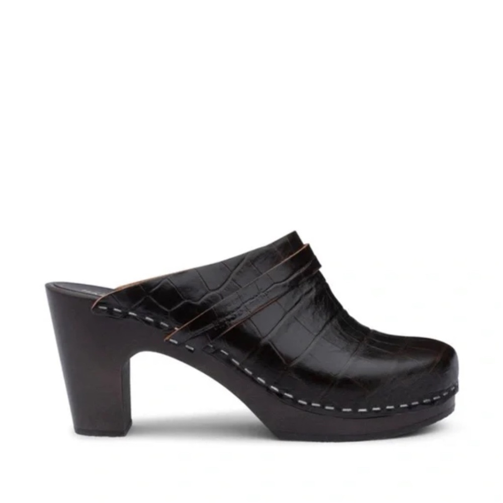 Brown Swedish Hasbeen Clogs